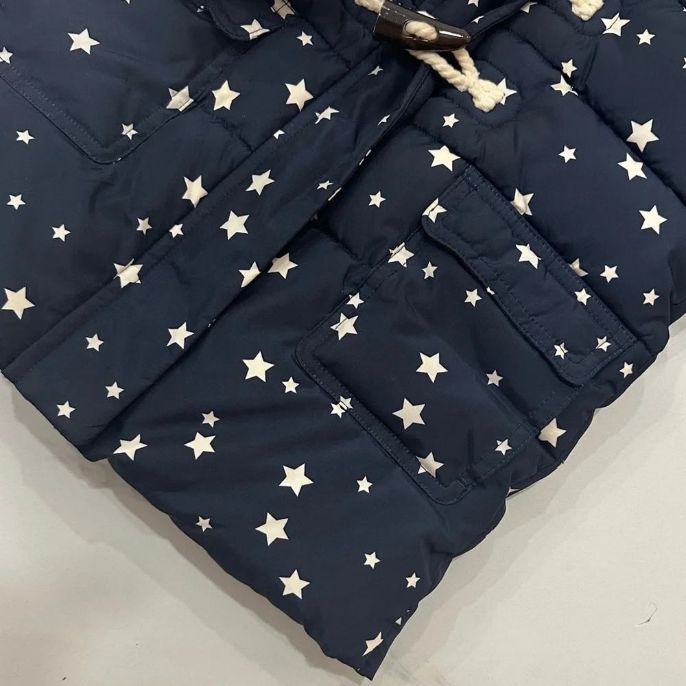 💰$10 CLOSET SALE 💰 Baby GAP Navy Star Puffer Jacket with Faux Fur